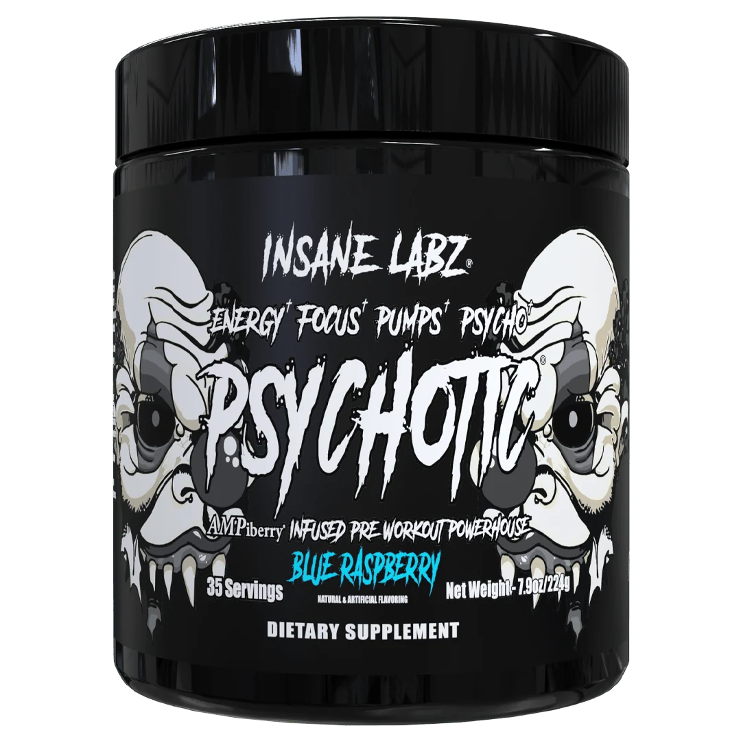 PSYCHOTIC BLACK 35 SERV BLUE RASPBERRY · BLUE RASPBERRY