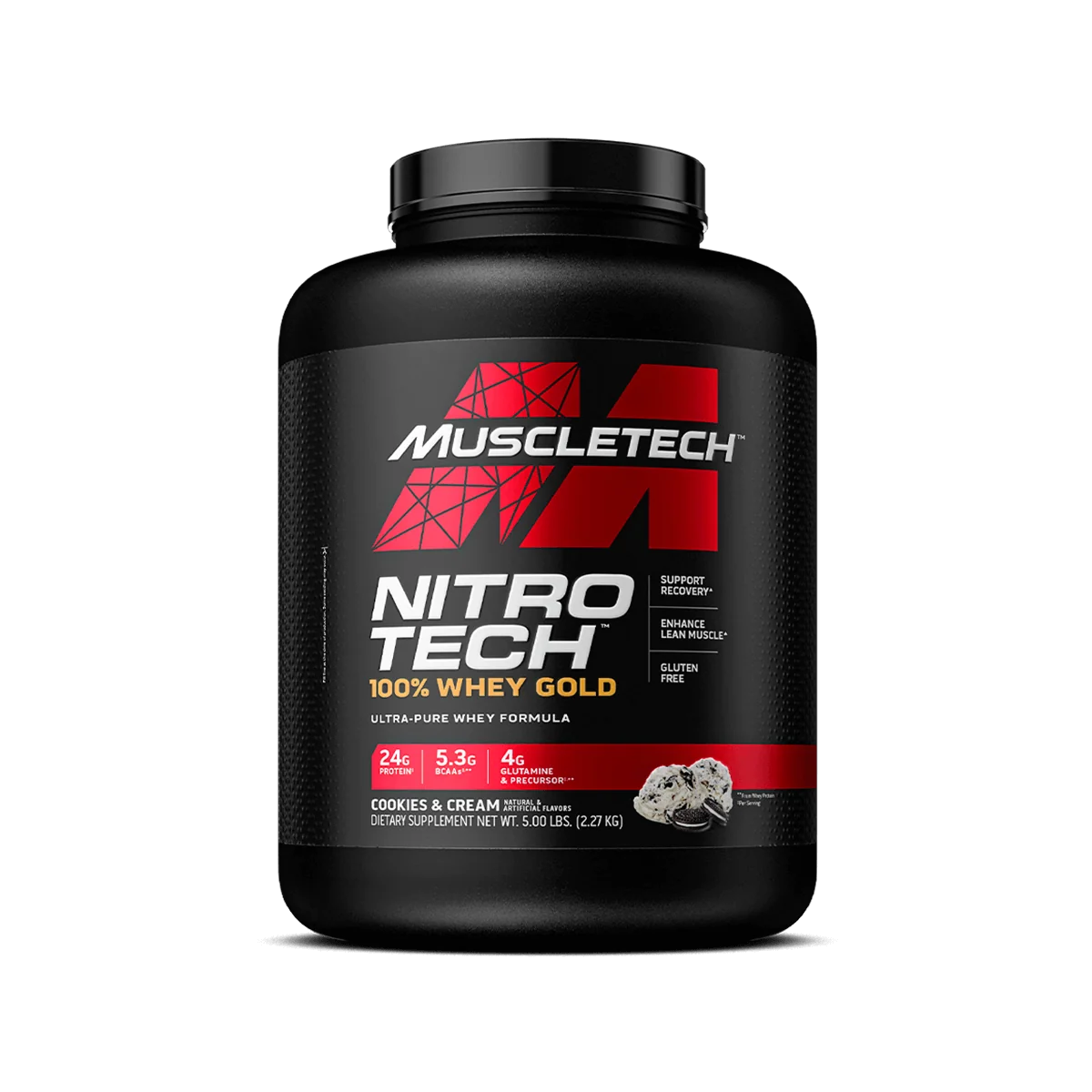 NITRO TECH WHEY GOLD 5.03 LBS COOKIES & CREAM · COOKIES & CREAM
