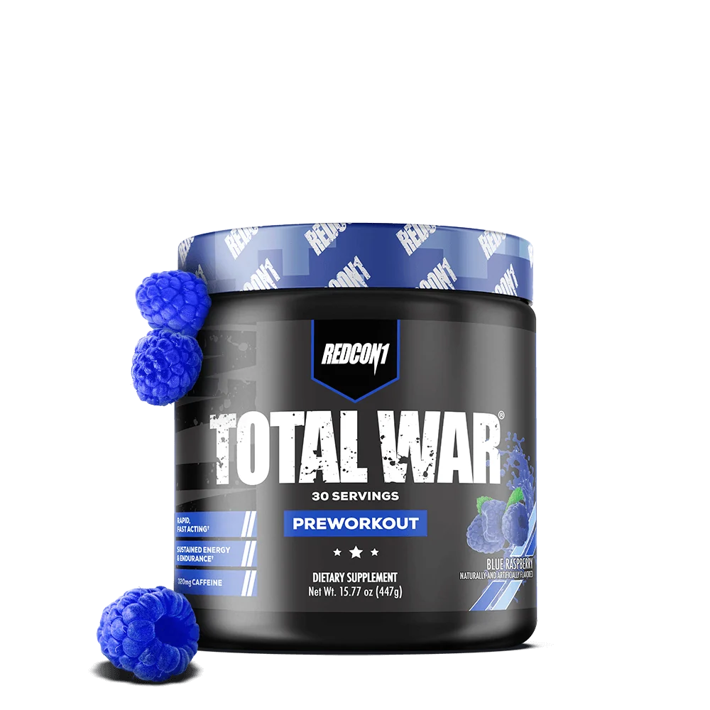 TOTAL WAR PRE WORK 30 SERV BLUE RASPBERRY · BLUE RASPBERRY