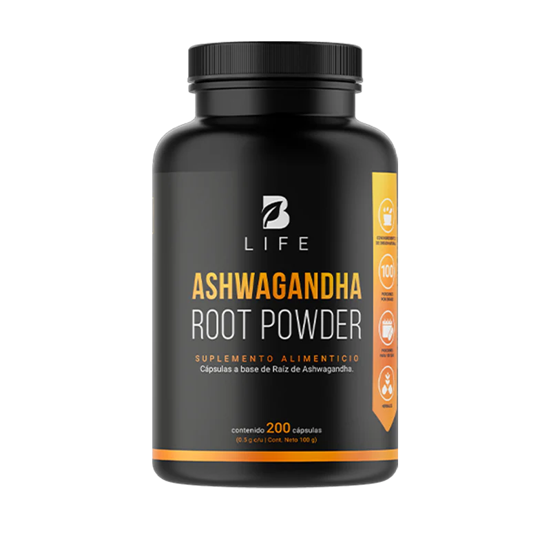 Ashwaganda root powder 200 cápsulas