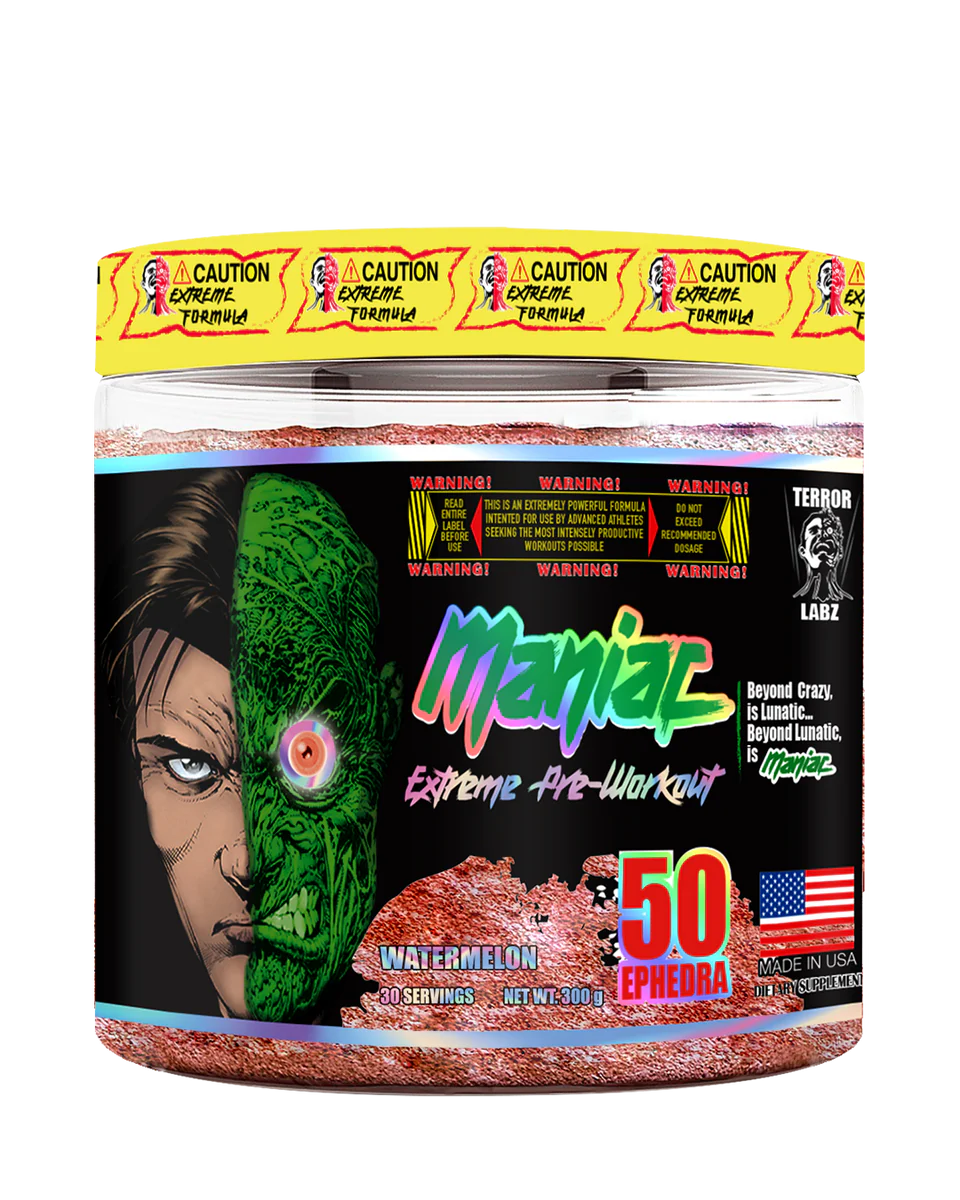 Maniac extreme pre work 50 ephedra 30 servicios-Terror labz