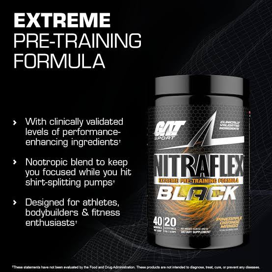 Nitraflex black 40/20 servicios - GAT SPORT